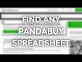 Pandabuy Spreadsheet Website Find any Pandabuy Spreadsheet Over 10 000 items