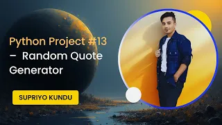 Python Project - Random Quote Generator Learn Python Step by Step Mini Project Series