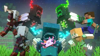 Download WARDEN \u0026 AXOLOTL : New Warden - Episode 6 - Alex and Steve Life (Minecraft Animation) MP3