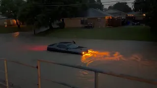 Watch Slow-moving storms trigger flash flooding in Waco Texas