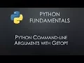 Python Fundamentals Getopt