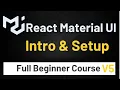 Material UI In React JS Tutorial Introduction Setup Material UI V5