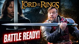 YES, a REAL battle ready Aragorn RANGER SWORD - Lord of the rings swordier REVIEW!