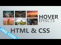 How to Design Image Gallery Hover effects in HTML CSS Bootstrap Gallery with hover Tutorial