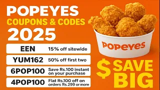 Popeyes Coupons Promo Codes 2025 Save Big on Fried Chicken