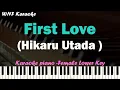 Lagu Utada Hikaru - First Love Karaoke Piano Female Lower Key