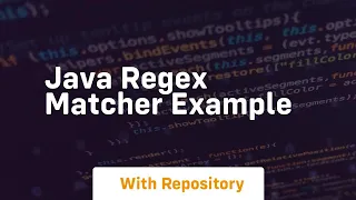 java regex matcher example