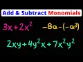 Adding Subtracting Monomials Eat Pi