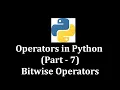 Operators in Python Part 7 Bitwise Operators LearnWithMrRJ