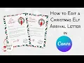 How to Edit the Elf Return Goodbye Letter Set in Canva