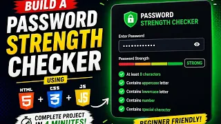 Password Strength Checker Using HTML CSS JavaScript Beginner-Friendly Web Development Project
