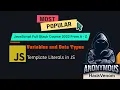 Template Literals in JS Variables and Data Types HackVenom