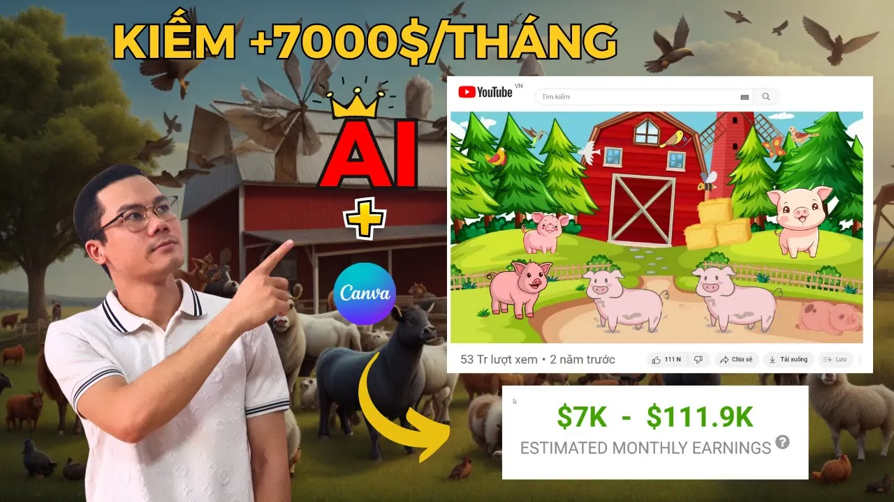 Outline Video Kiếm 7000$ Mỗi Tháng Khi Làm Video Dạng Học Tập AI Cho Trẻ Em