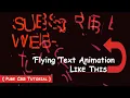 Flying Text Animation Using Html CSS - Pure CSS Tutorial Web Tutorials