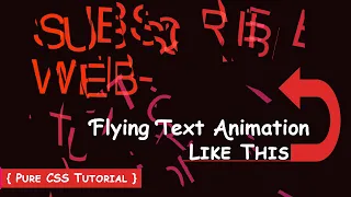 Flying Text Animation Using Html CSS - Pure CSS Tutorial Web Tutorials