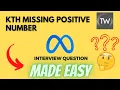 Kth Missing Positive Number - Leetcode 1539