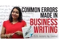 Common errors made in Business Writing Business Emails Letters - Business English Lesson