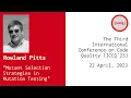 Rowland Pitts Mutant Selection Strategies in Mutation Testing