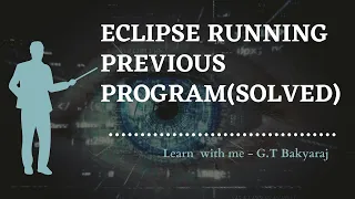 Eclipse running previous program Solved