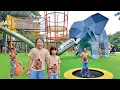 Download Lagu Main Playground Binatang, Perosotan, Trampolin, Ayunan Tinggi - Permainan Karnival