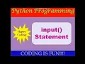 input statement in python python class 11 computer science input function