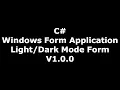 C Windows Form Application Mode Original Title Bar V1 0 0