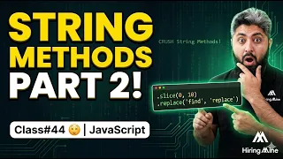 JavaScript String Methods Part 2 Class