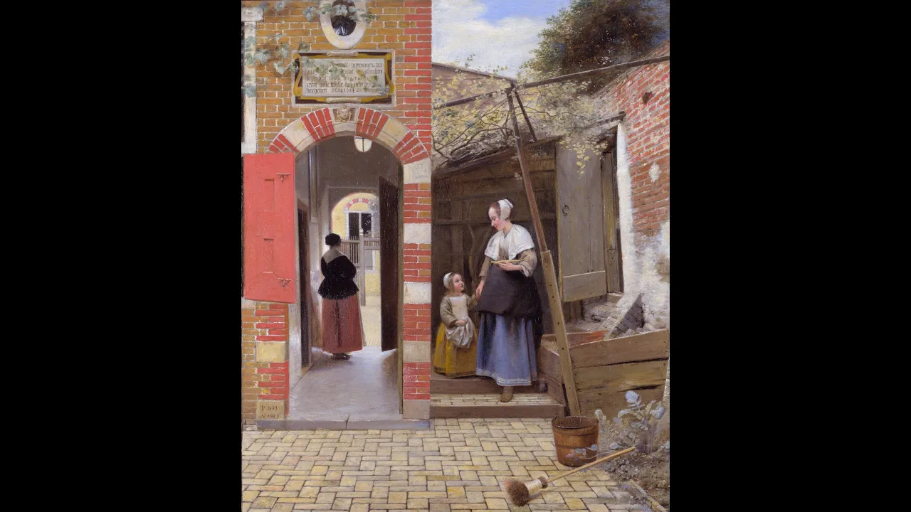 The Courtyard of a House in Delft
