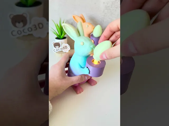 Bunny With Egg Candle Holder / Multiparts & Multicolor video thumbnail