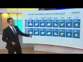 San Diego will see cool temperatures along with daily chances for rain the next few days
