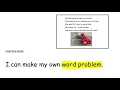 Make Your Own Word Problem