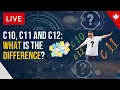 C11 C10 and C12 What is the difference