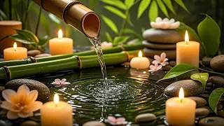 Relaxation Music Bamboo Water Fountain Healing Piano Sleep Music Meditation and Nature Sounds