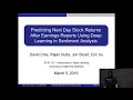 Predicting Next Day Stock Returns Using Deep Learning in Sentiment Analysis