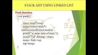 43 Stack Implementation using Linkedlist