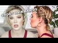 HOW TO BRAID VERY SHORT HAIR Easy Milk Maid Dutch Braid Tutorial ImMalloryBrooke