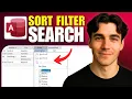 How To Sort Filter And Search In Microsoft Access Tutorial 2026