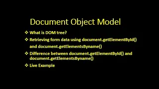 getElementById and getElementsByName examples tutorial