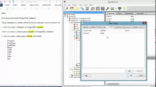 Database Tutorial pgAdmin III - HW02