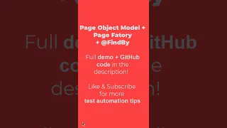 Page Object Model Page Factory FindBy