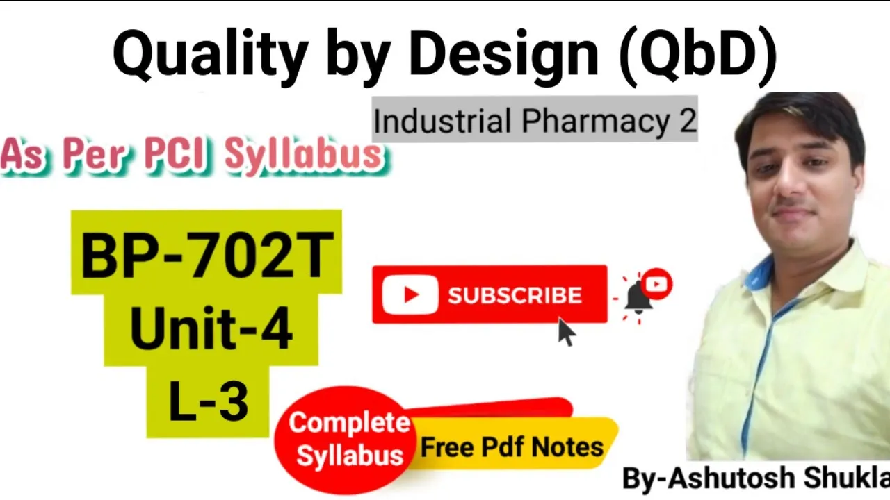 Quality by Design/QbD/Definition, Benefit, Element/BP-702T/Unit-4