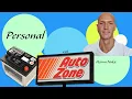 Car battery replacement at AutoZone