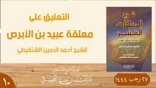 التعليق على شرح معلقة عبيد بن الأبرص للشيخ د مالك المحمدي  التعليق على شرح معلقة عبيد بن الأبرص للشيخ د مالك المحمدي