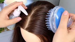 ASMR Hair Care for Deep Sleep 🌙 Scalp Massage, Scratching & Hair Treatment | No Talking