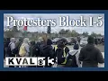 Free Palestine Eugene protestors disrupt I-5 traffic both lanes reopened
