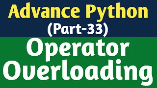 Operator Overloading In Python Operator Overloading In Python In Hindi Operator Overloading