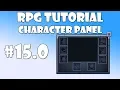 0 Unity RPG Tutorial - Character panel