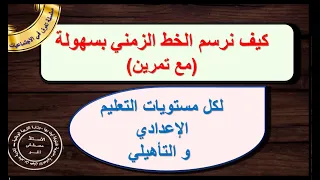 ابسط طريقة لرسم الخط الزمني بسهولة   كيف نرسم خط الزمني   تمرين تطبيقي لمستوى الاعدادي و الثانوي دندنها