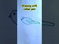 Download Lagu Simple ways bird drawing with colour pen পাখি আঁকি #drawing #pencil #bird