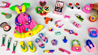 How to Make Realistic Miniature Makeup Set with Air Dry Clay | Satisfying DIY | Clay Craft Ideas